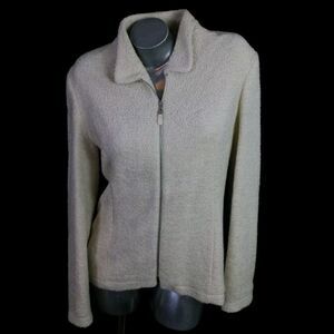 Marisa Minicucci Virgin Wool Mohair Blend Zip Front Size 10 Lined Jacket.